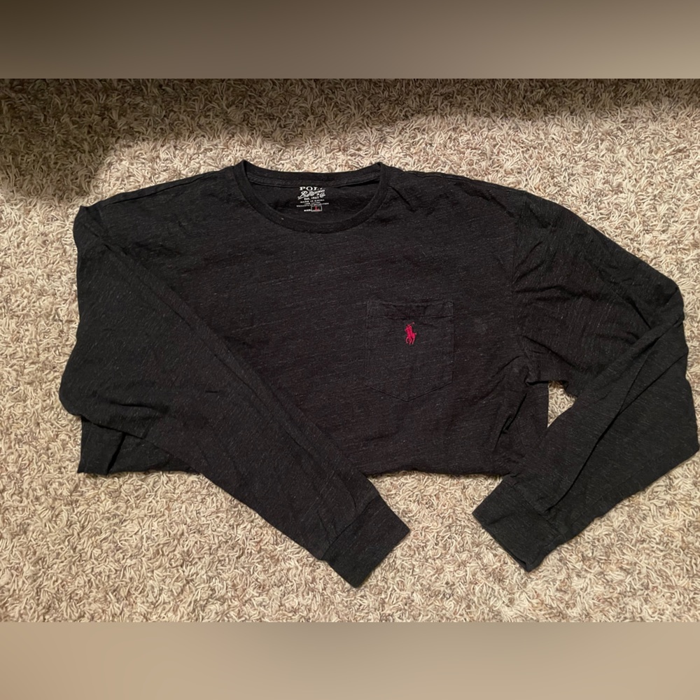 Men’s Polo Long Sleeve T- Shirt (2 for 20$) Gray and Orange